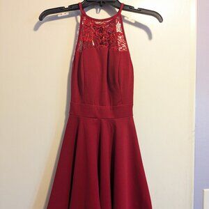 Red A-Line Party Dress